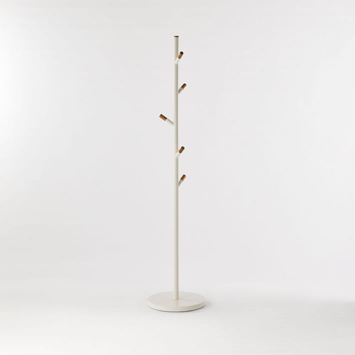 West Elm Midcentury Coat Rack in White - Bygone Icons